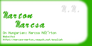 marton marcsa business card
